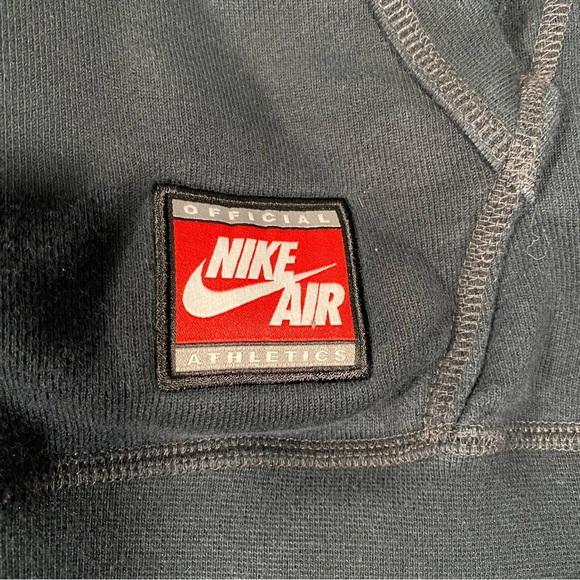 Nike Sportswear Air Crew Neck XL Short Sleeve Sweatshirt Shirt Black Pullover - Picture 4 of 11